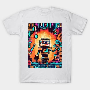 Maintenance robot in pixel art T-Shirt